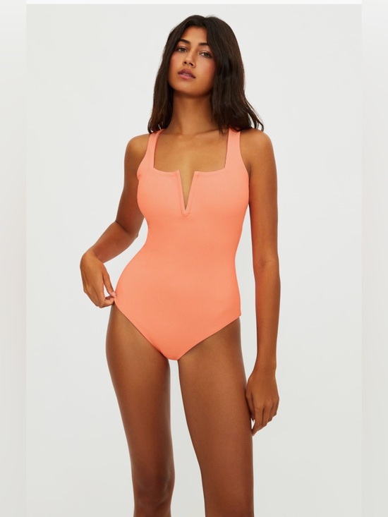 Beach Riot Other - Beach Riot Tropez V-Wire Rib One-Piece Swimsuit, Guava, size Large, $178